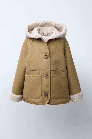 ДВУСТОРОННЕЕ ПАЛЬТО ИЗ ИСКУССТВЕННОЙ ОВЧИНЫ — ПЕСОЧНЫЙ от Zara — изображение 0