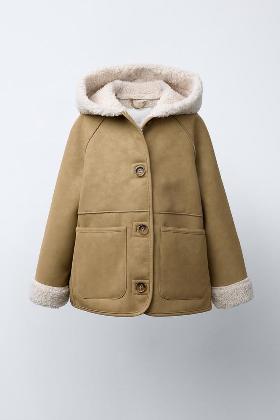 Fur Coat Zara Baby Girl Jacket DOUBLE-FACED FAUX