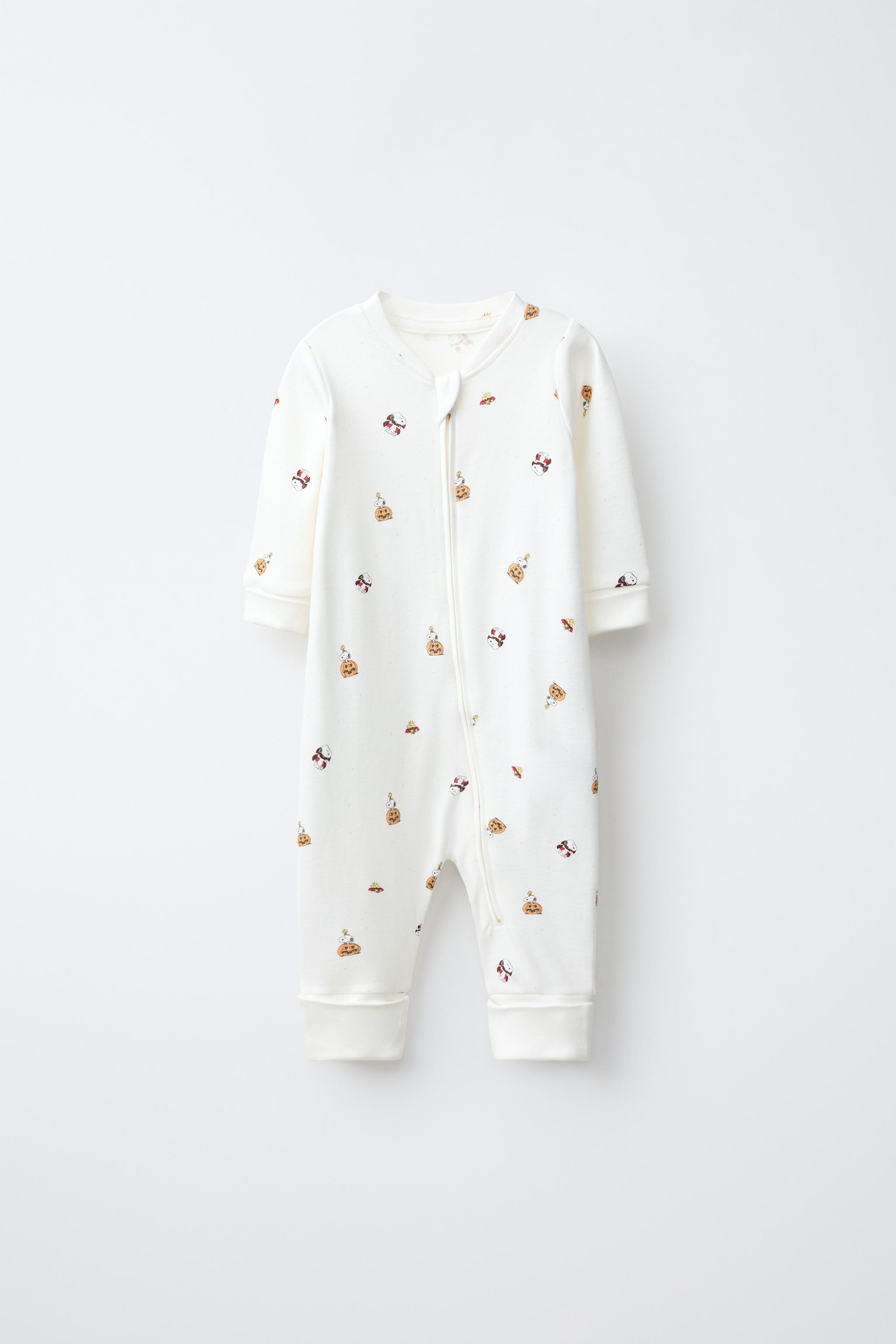 SNOOPY PEANUTS™ COSTUME CONVERTIBLE FOOTED PYJAMAS - Ecru | ZARA