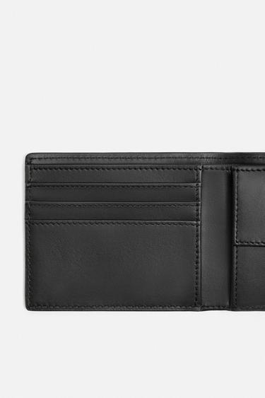 PORTEFEUILLE EN CUIR - Noir de Zara - Image 4