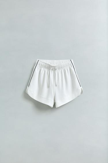 BERMUDA SHORTS WITH PIPING DETAIL - Oyster-white by Zara - Image 5