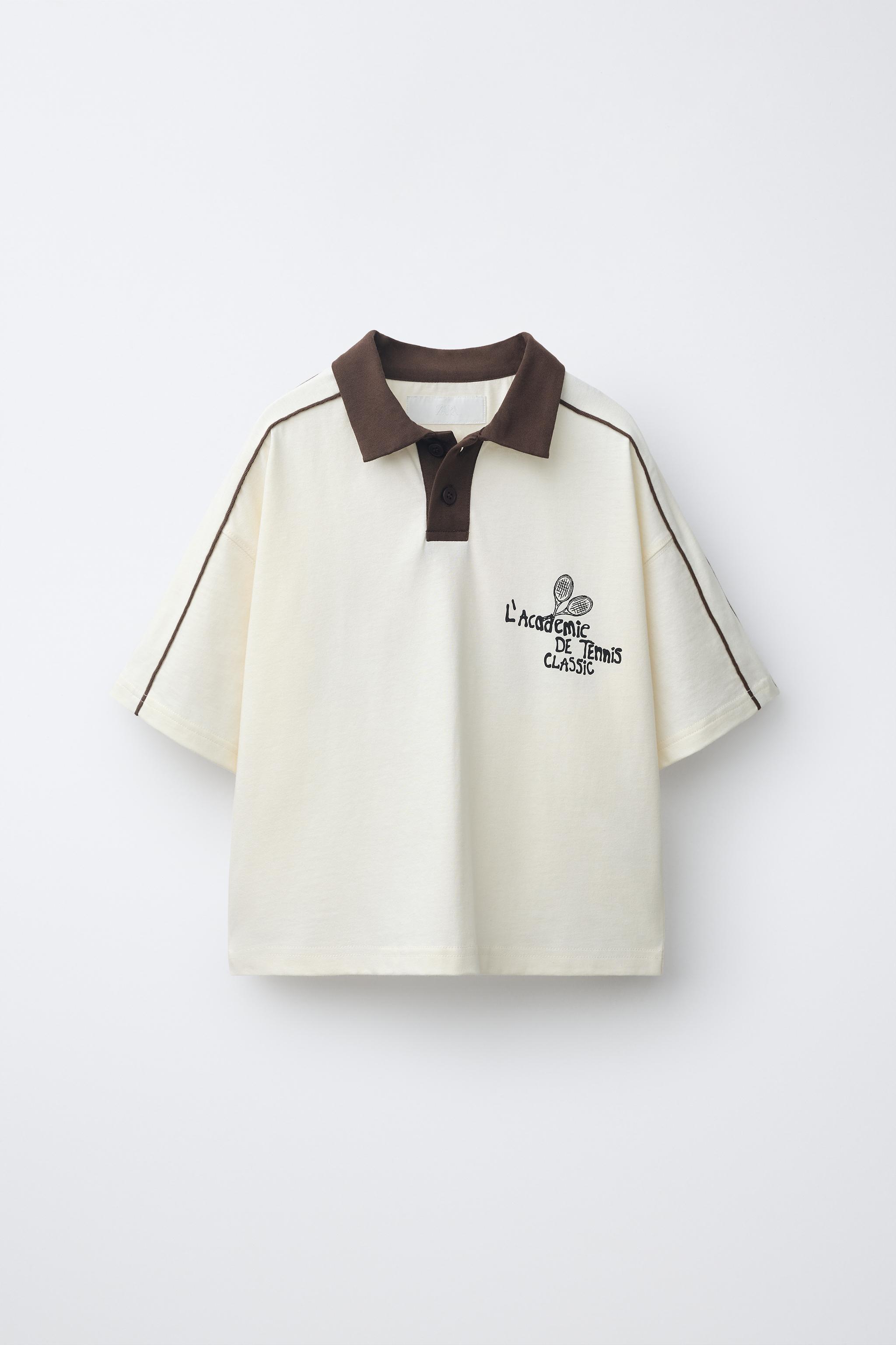 Детские рубашки Zara TENNIS PRINT POLO SHIRT — фото 2