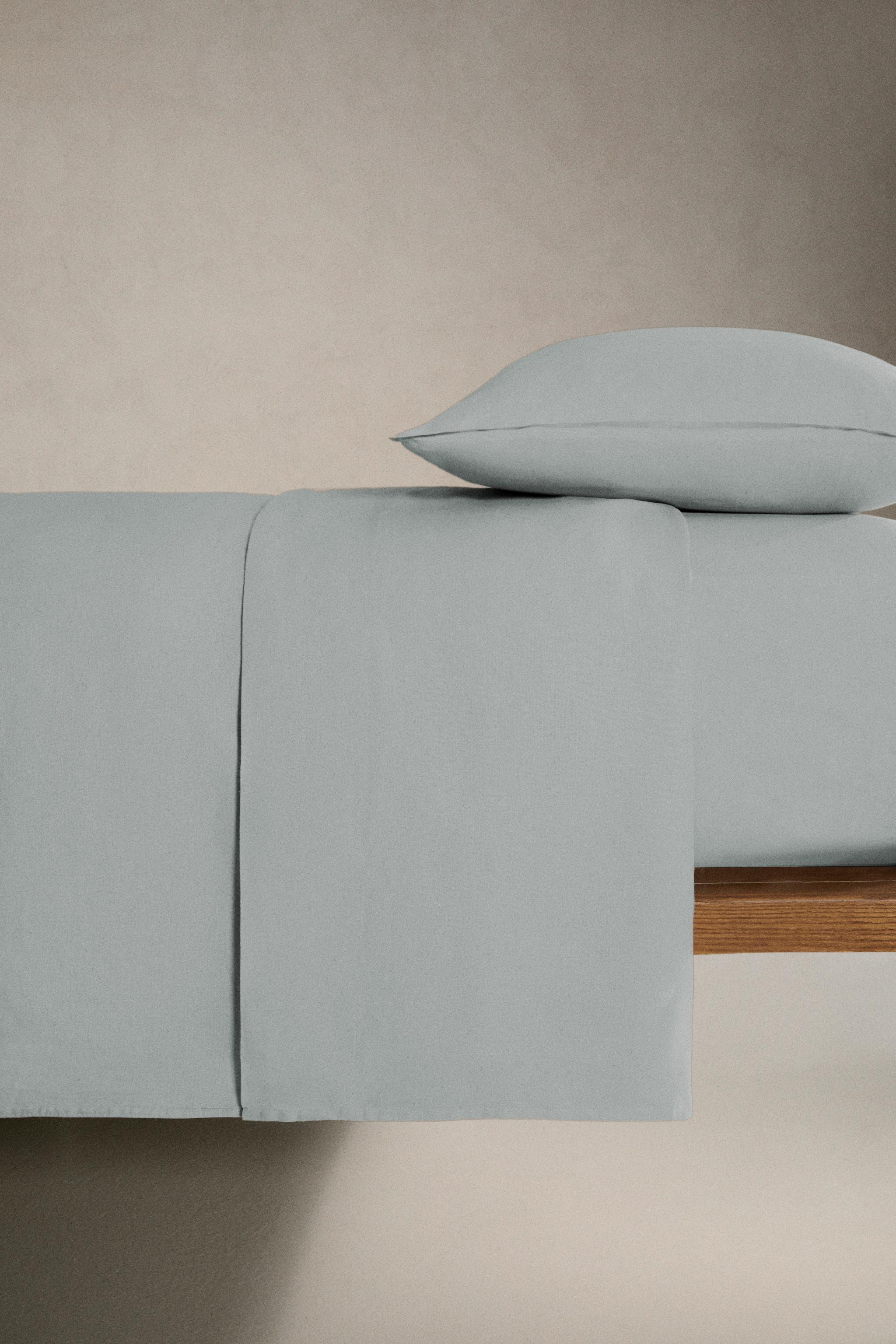 ZARA  ウォッシュリネン　フラットシーツ　完売品　ブラウン ZARA ウォッシュリネン フラットシーツ 完売品 ブラウン ウォッシュ