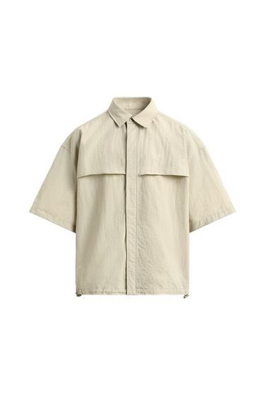 テクニカルリラックスフィットシャツエクリュZaraのテクニカルリラックスフィットシャツ - エクリュ 