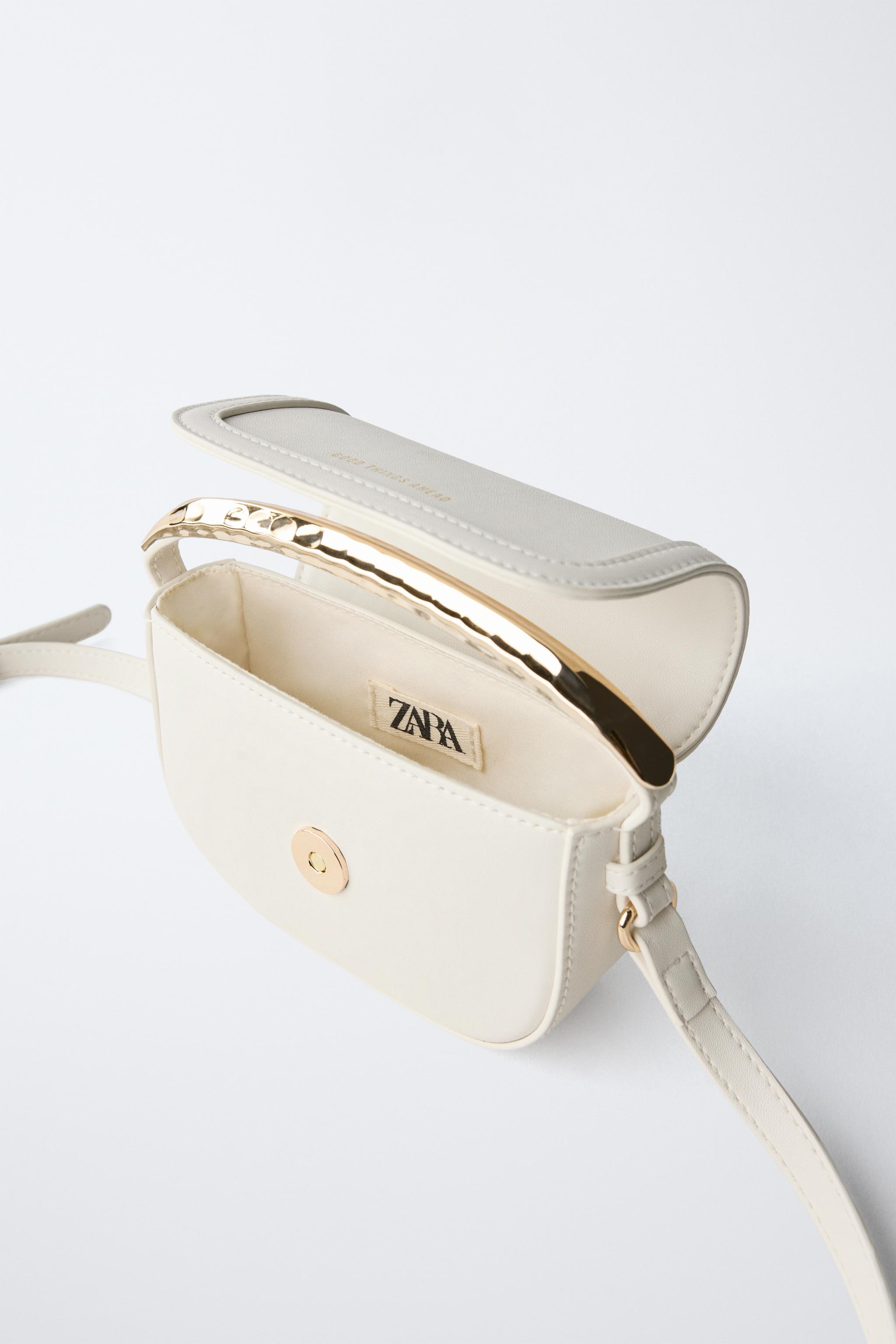 MINI CROSSBODY BAG WITH METAL HANDLE - White | ZARA South Africa