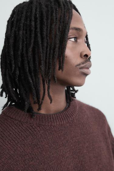 RIPPED-EFFECT JUMPER - Burgundy by Zara - Image 5