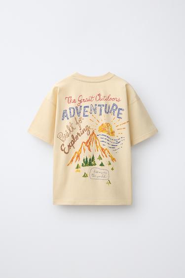 PRINTED T-SHIRT - Ecru by Zara