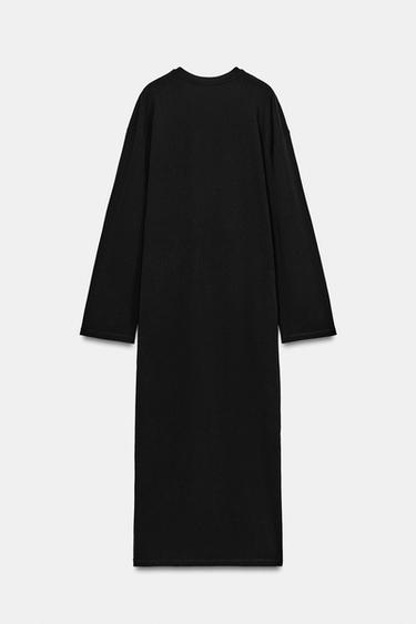 LONG COTTON DRESS - Black by Zara - Image 5