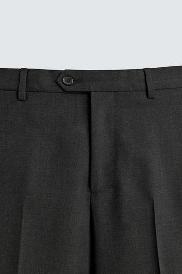 PANTALON REGULAR FIT COSTUME 100% LAINE - Gris anthracite de Zara - Image 6
