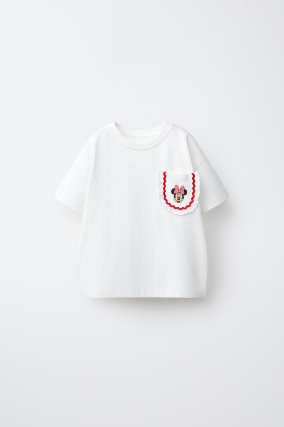 MINNIE MOUSE © DISNEY RIC-RAC POCKET T-SHIRT - White de Zara - Imagen 0