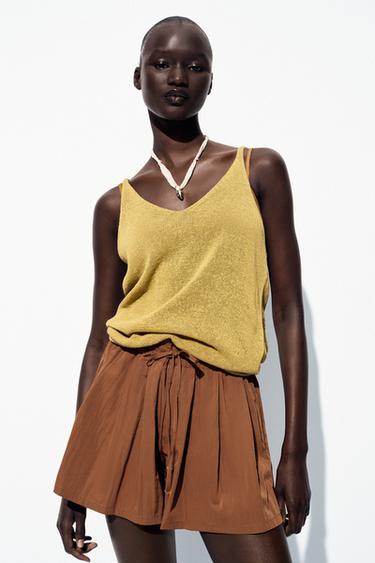 BERMUDA SHORTS WITH ELASTIC WAIST - Brick by Zara - Image 1