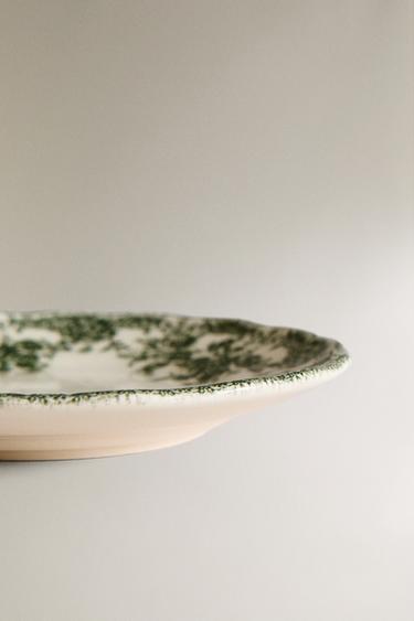 ASSIETTE À PAIN FAÏENCE IMPRIMÉ FLEURS - Vert olive de Zara - Image 3