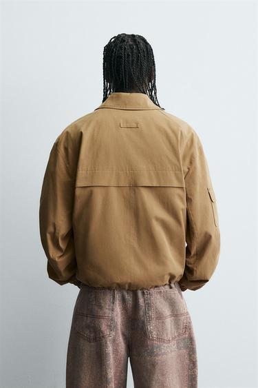 VESTE À POCHES EN COTON - Beige de Zara - Image 2