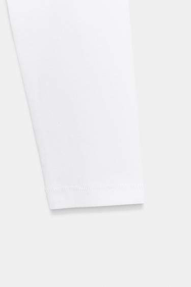 T-SHIRT MANCHES LONGUES - Blanc de Zara - Image 7