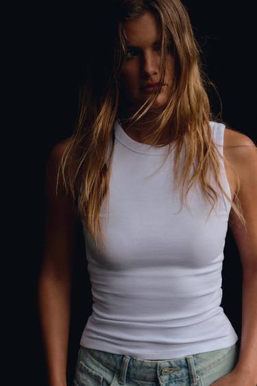 Zara RIB TOP - White - Image 0