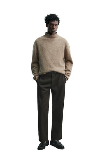 PULL LAINE ET SOIE BOUTONNÉ - Beige de Zara
