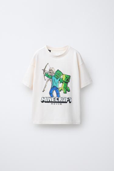 CAMISETA ESTAMPADA MINECRAFT © MOJANG AB. ™ - Crudo claro de Zara - Imagen 0