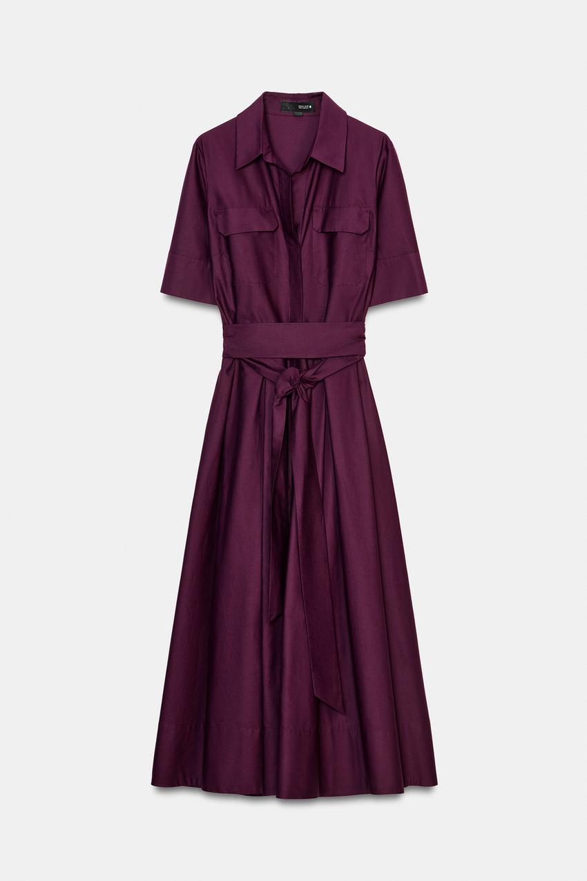 shirt dress burgundy Short T-Shirt Dress