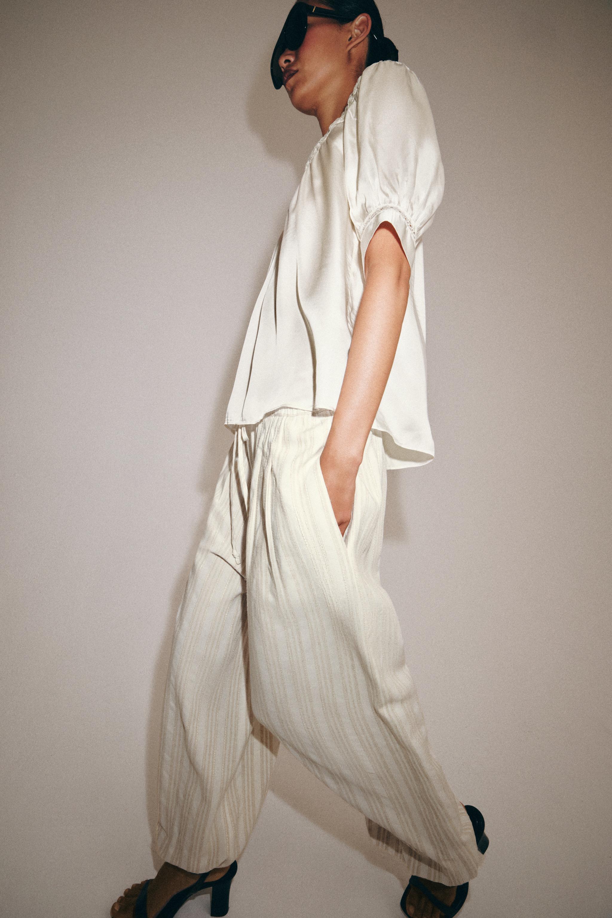 Женские брюки Zara STRIPED BALLOON PANTS ZW COLLECTION — фото 2