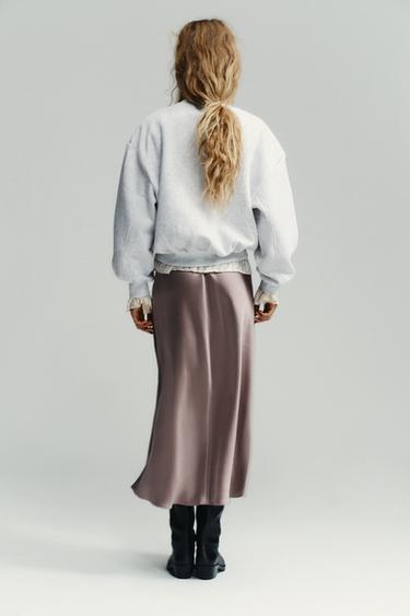 SWEAT MOLLETON BASIQUE - Gris chiné de Zara - Image 4