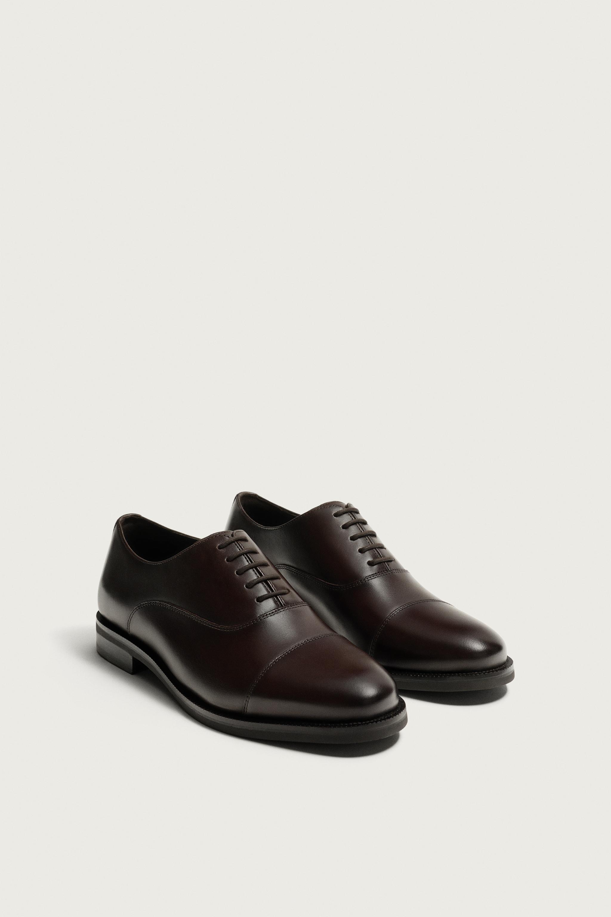 LEATHER DRESS SHOES — Brown (alternate view)