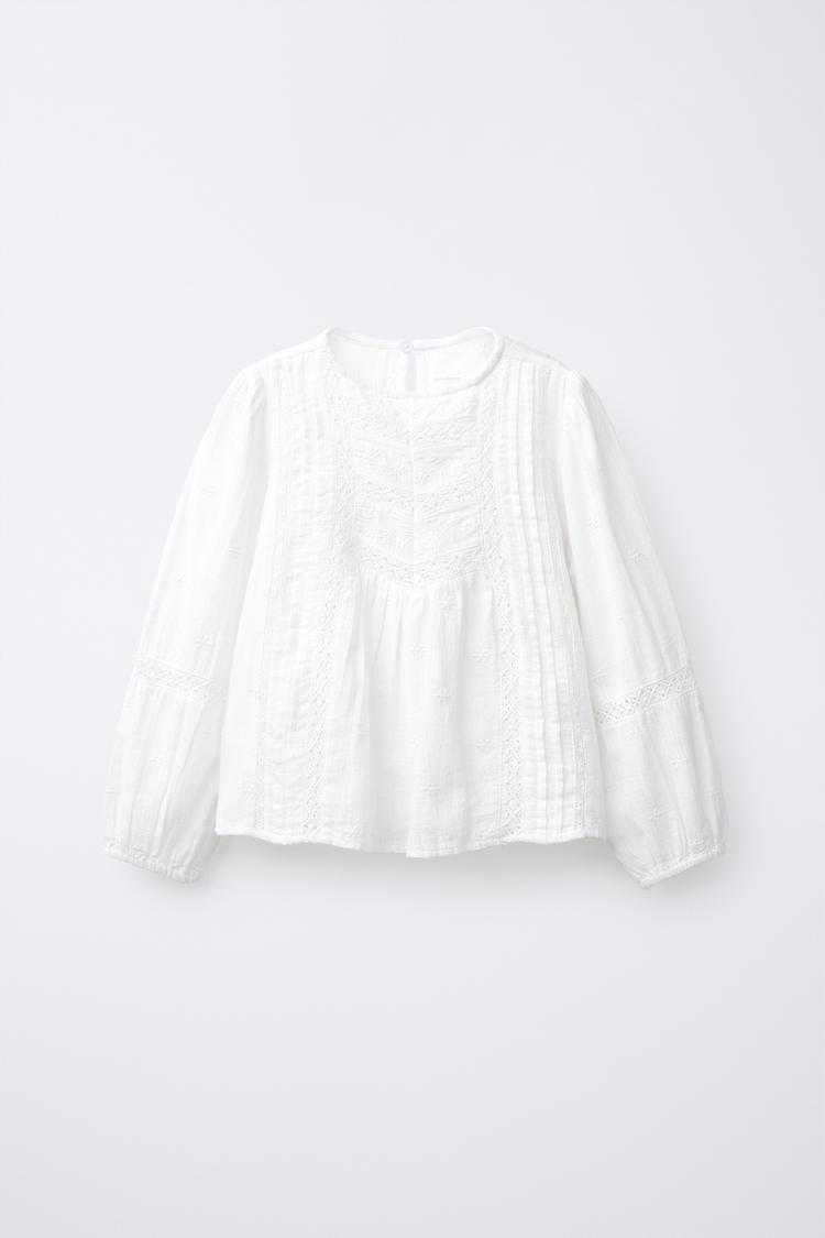 ROMANTIC FLORAL SHIRT Oyster-white ZARA United States