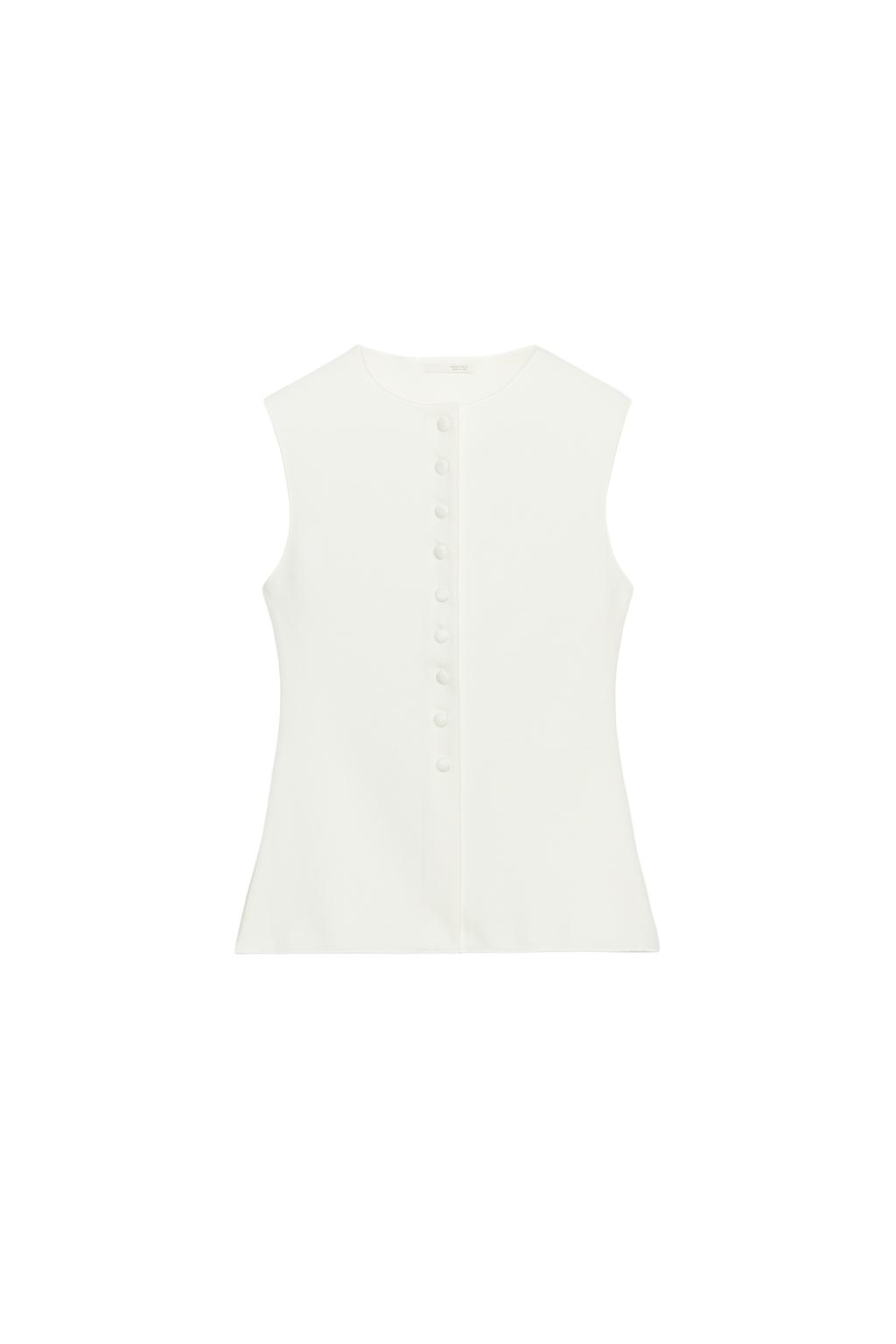 BUTTONED VEST TOP - image 3