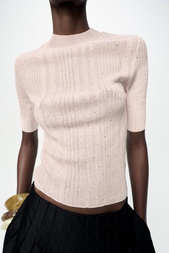 Zara Embroidered Camisole Top in Nude Pink — UFO No More