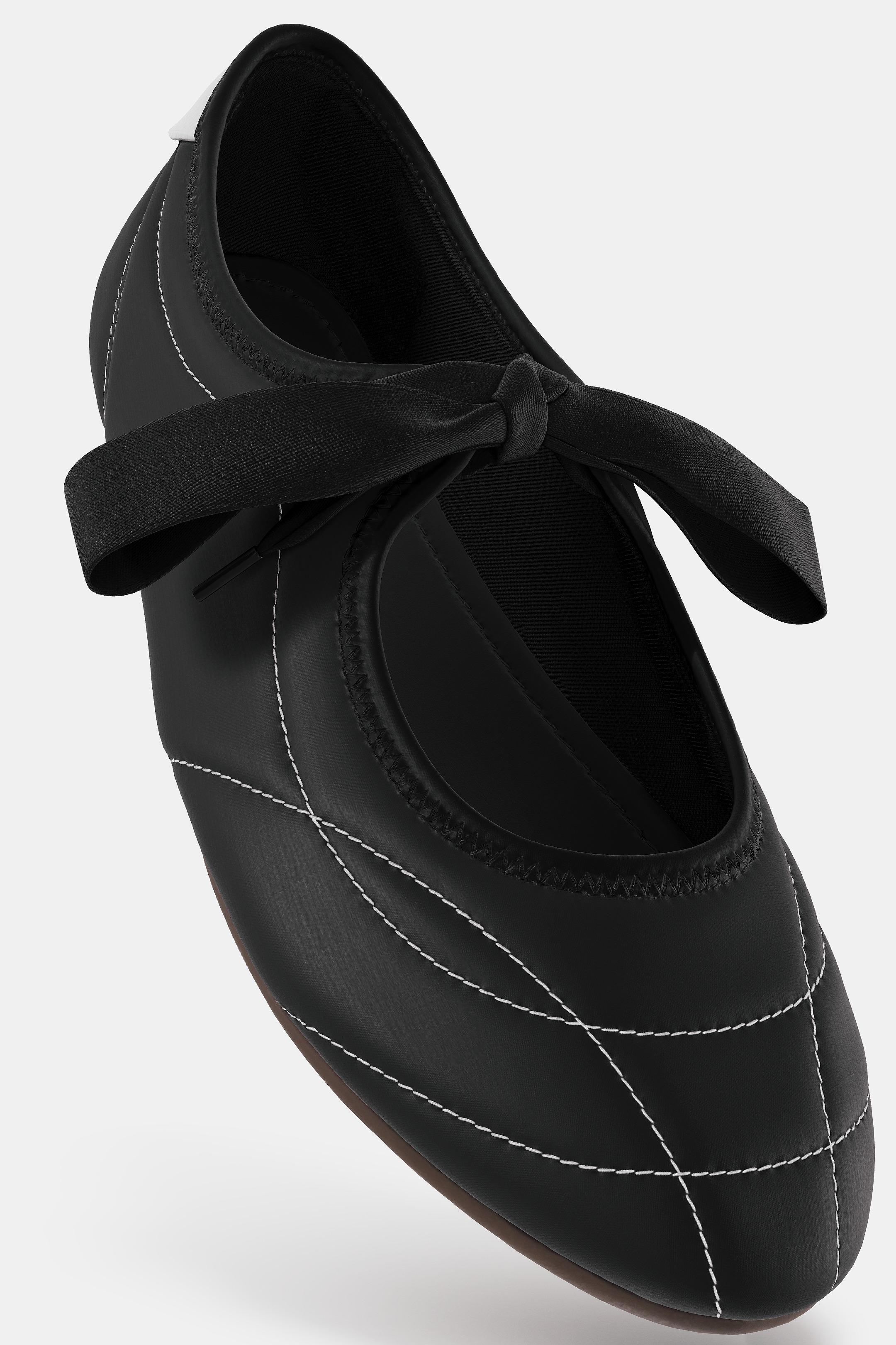 スポーティバレエシューズ トップステッチ - ブラック | ZARA Japan / 日本