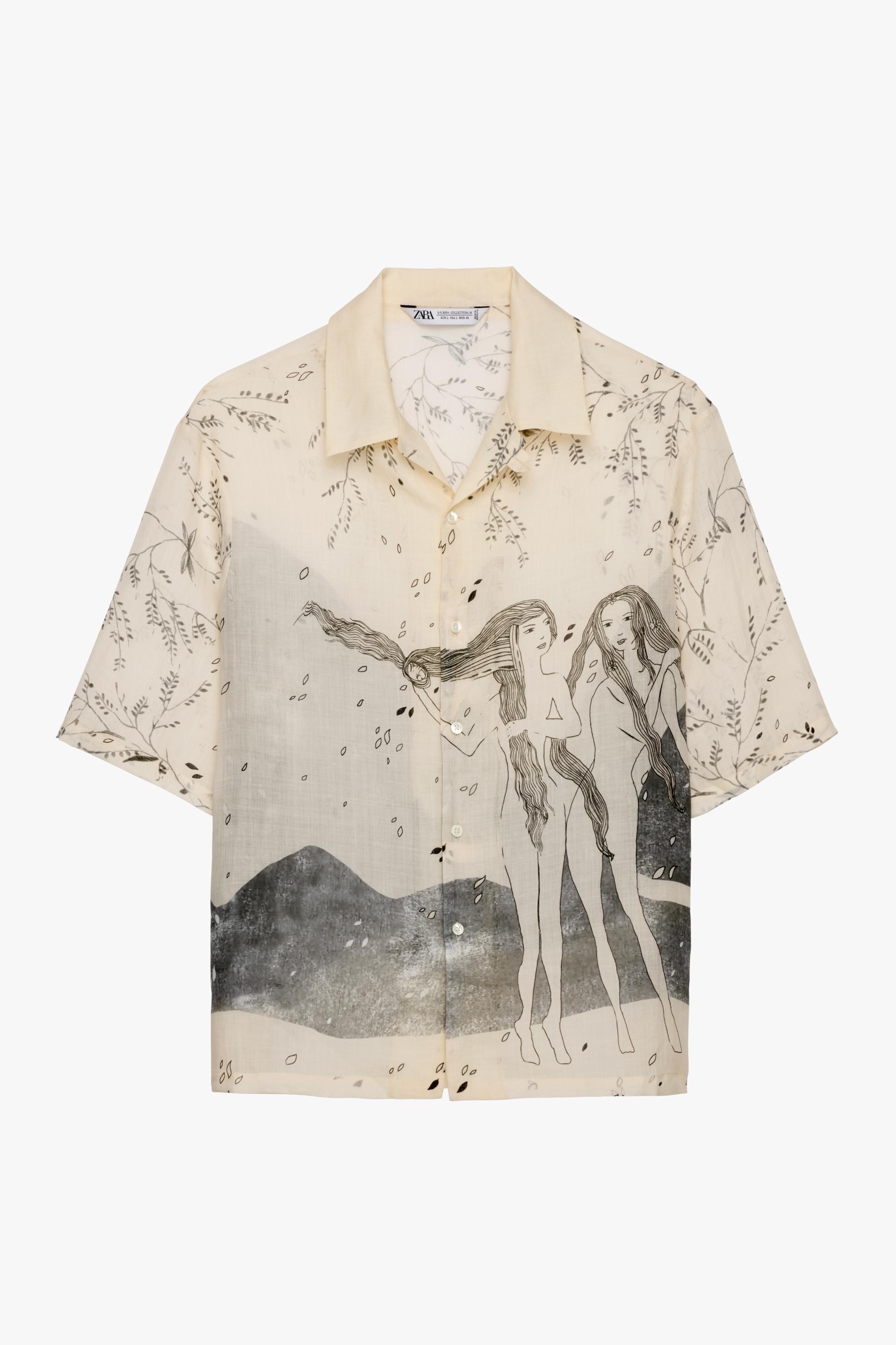 Image 2 of T-SHIRT WITH ILLUSTRATED PRINT from Zara