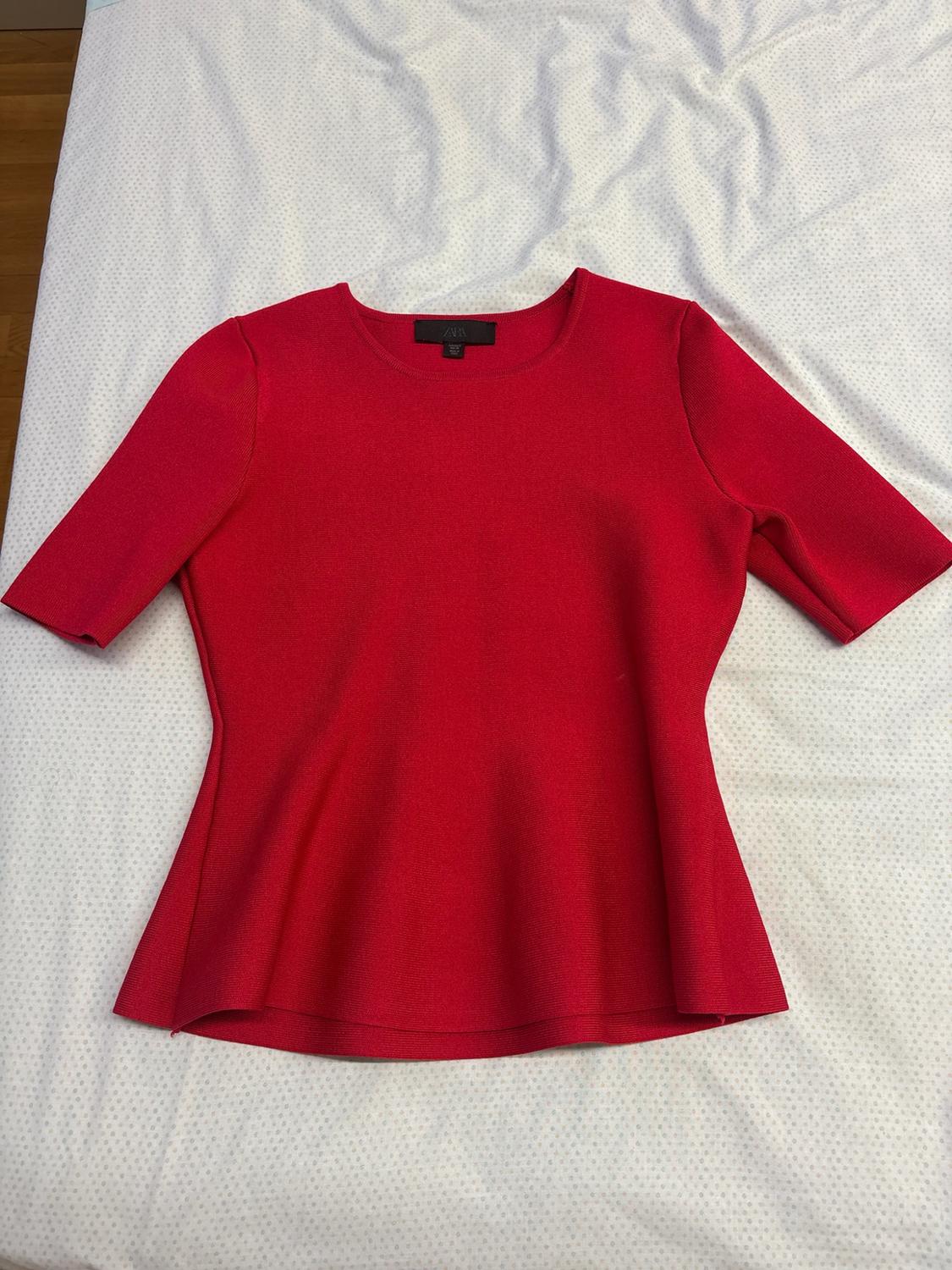 PLAIN KNIT PEPLUM TOP - Image 2