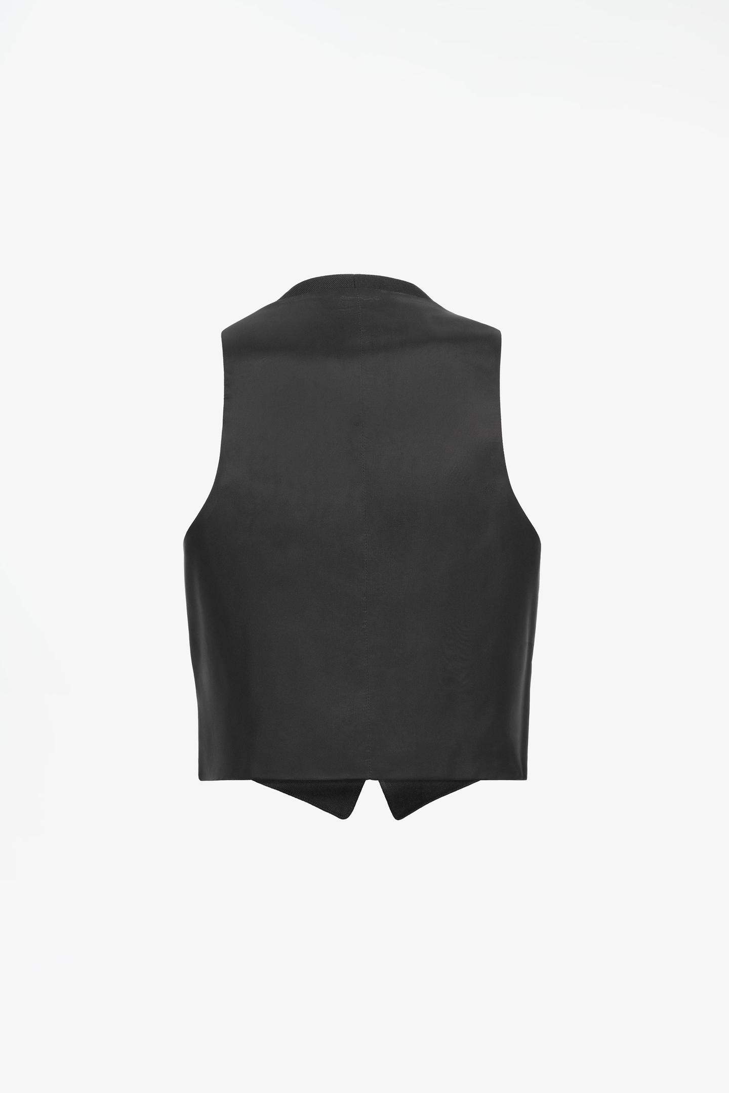 Мужской жилет Zara Limited Edition Tuxedo Vest, цвет: Чёрный — фото 2