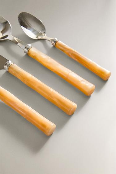 4-PIECE BAMBOO CUTLERY SET - Sand by Zara - Image 2