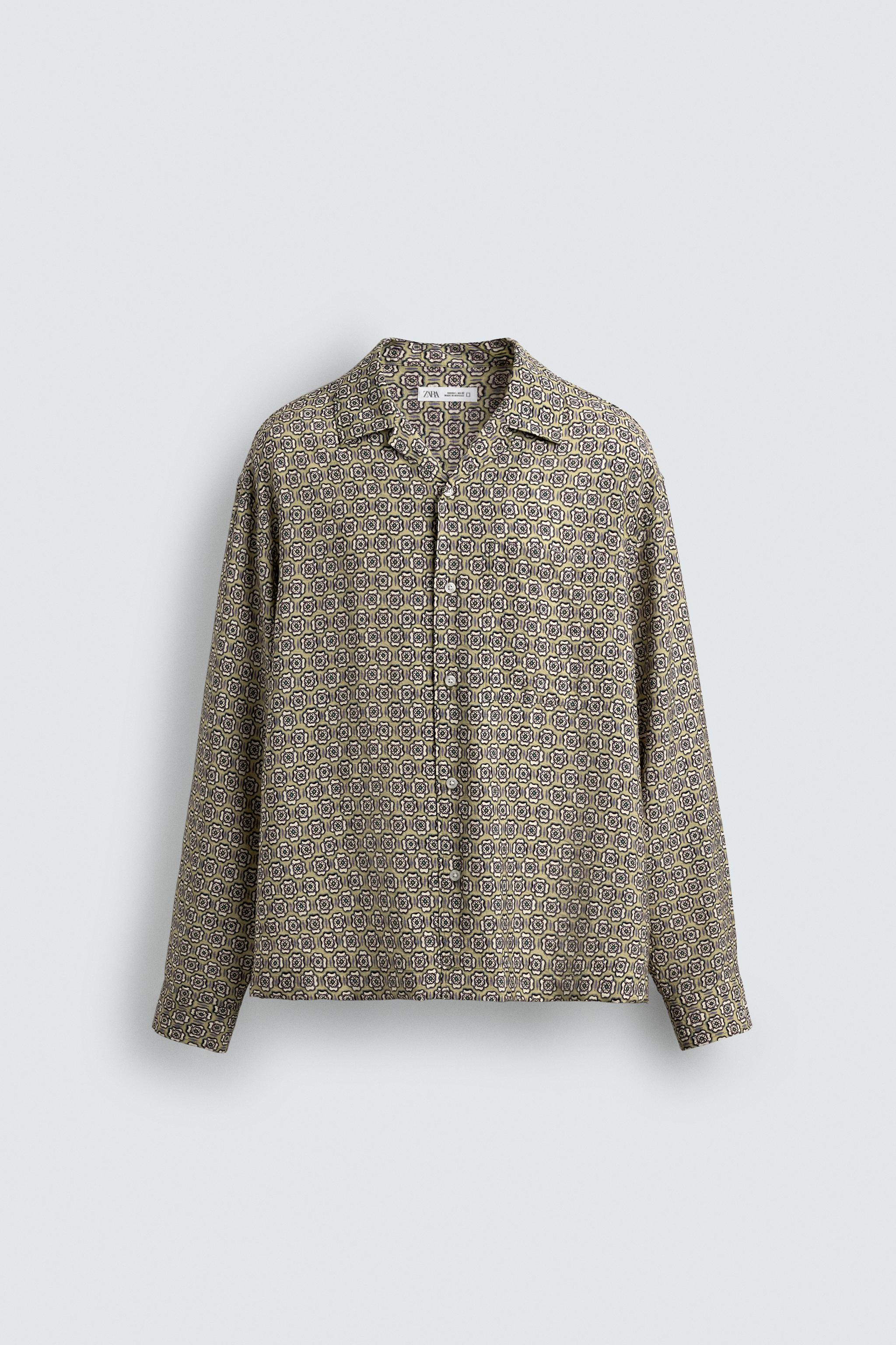 GEOMETRIC PRINT RELAXED FIT SHIRT