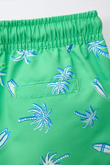2-6 ANS / BERMUDA DE BAIN PALMIERS - Vert de Zara - Image 3