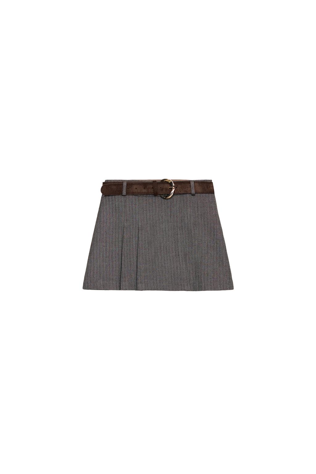 BELTED PLEATED SKORT - image 3