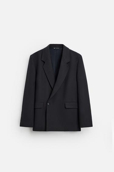 BLAZER CRUZADA - Marino de Zara