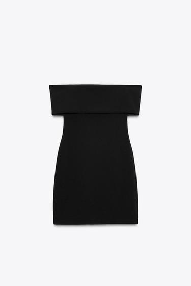 VESTIDO CURTO DE TRICÔ - Preto da Zara - Imagem 0