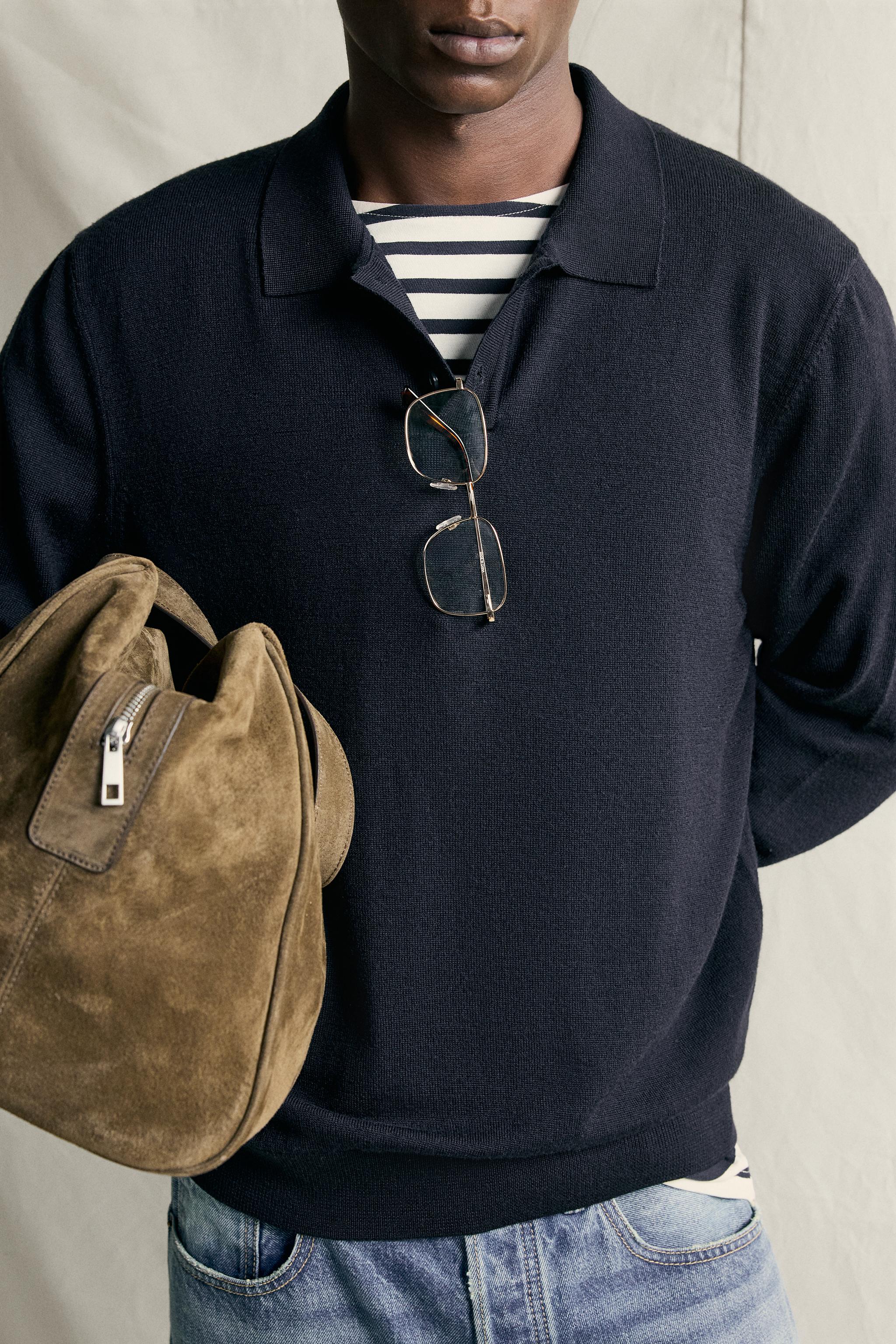 POLO EN MAILLE 100 % LAINE