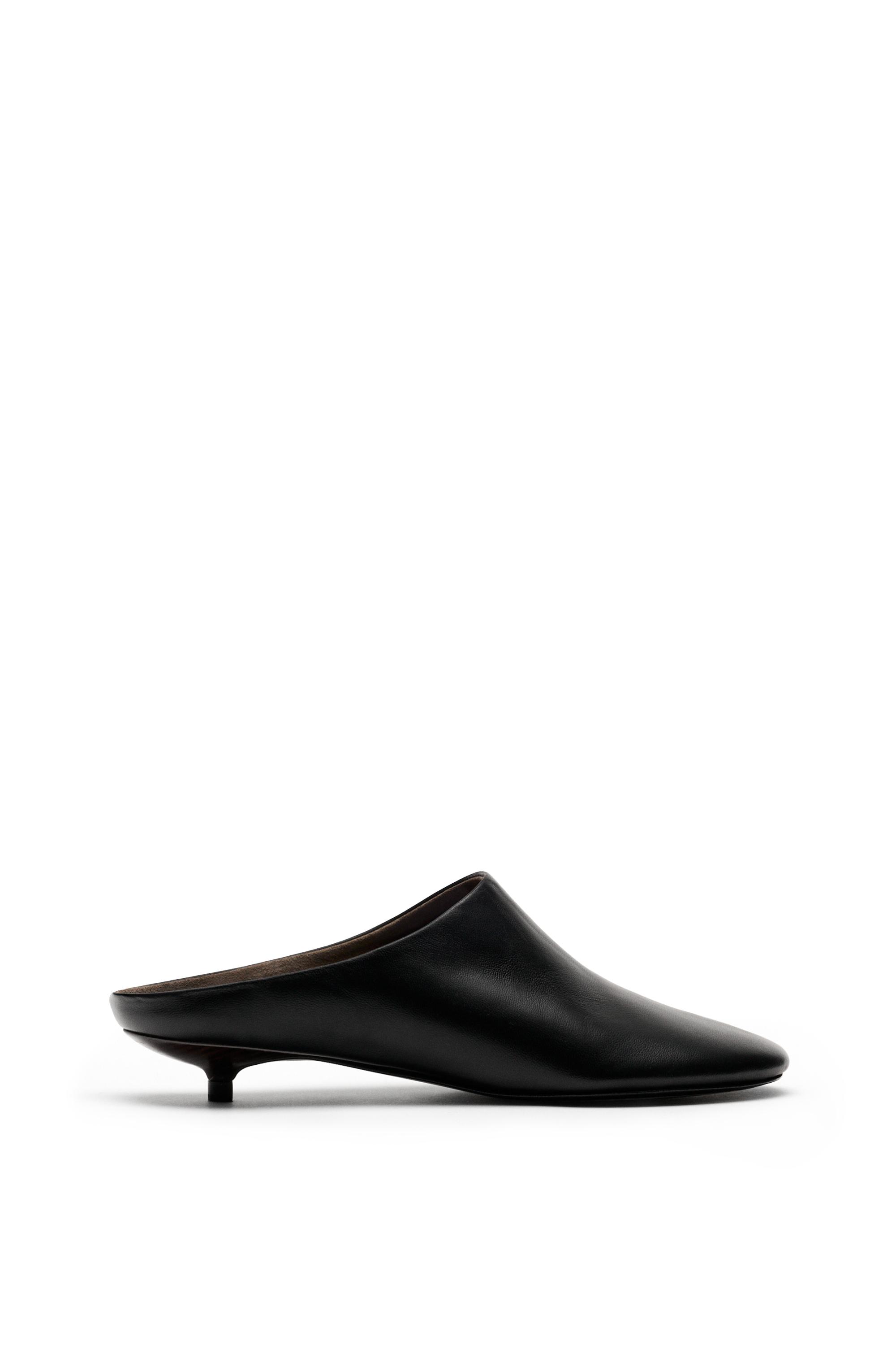 Mules à petit talon en cuir - LIMITED EDITION