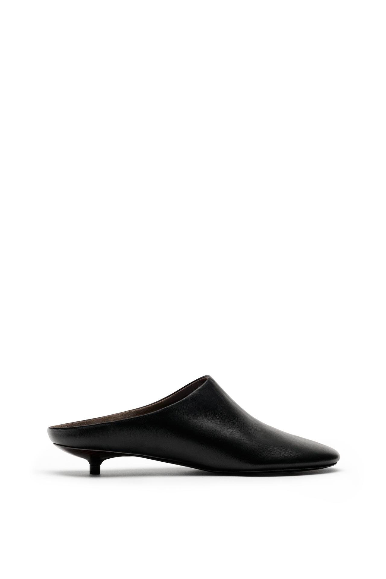 Low-heel leather mule - LIMITED EDITION — Black