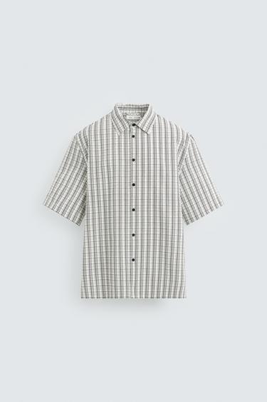 SEERSUCKER PRINT SHIRT - Printed by Zara