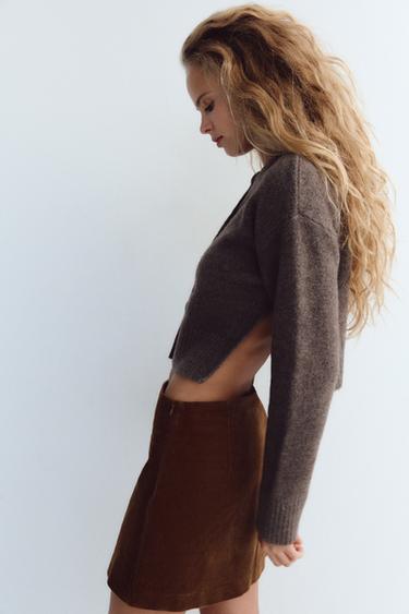 SOFT KNIT CARDIGAN - brown vigore by Zara - Image 2