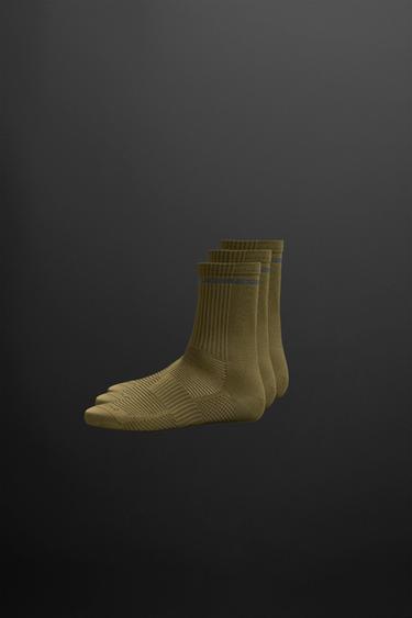 RUNNING SOCKS 2-PACK - Taupe grey by Zara