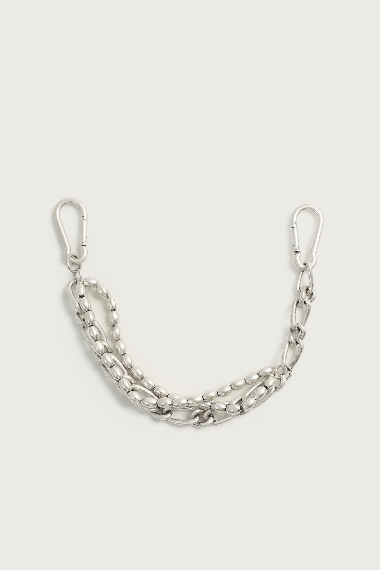 METAL CHAIN KEYCHAIN — Silver