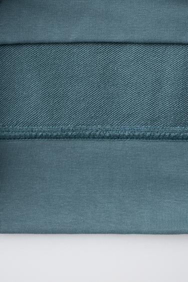 HOODED SWEATSHIRT VEST WITH TEXT - Duck blue by Zara - Image 3