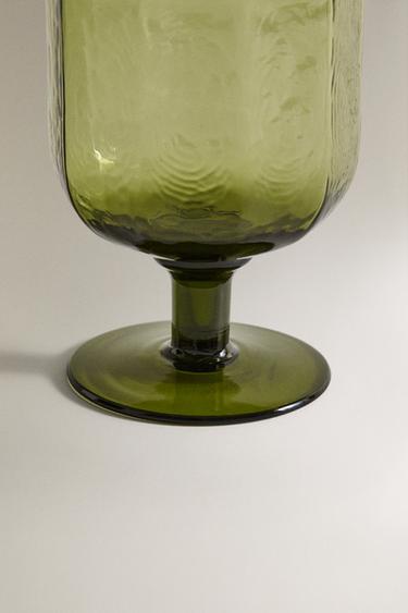 VERRE À PIED MARTELÉ - Vert de Zara - Image 3