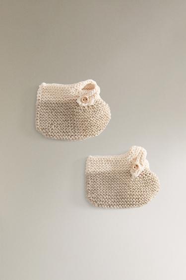 BALLERINES TRICOT DOUBLE BRIDE - Beige clair de Zara - Image 5