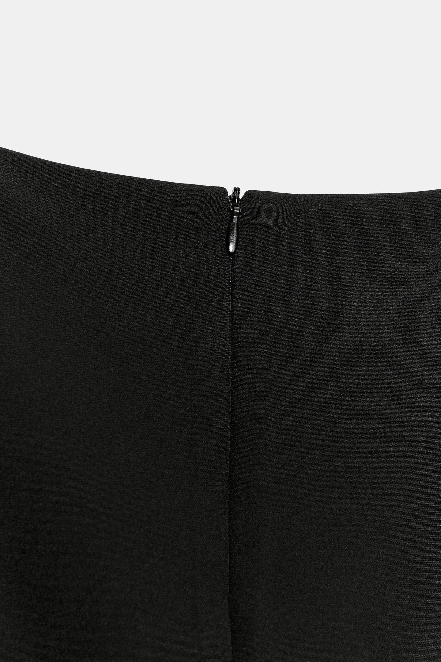 Женское платье Zara Ruffle Mini, цвет: Чёрный — фото 8