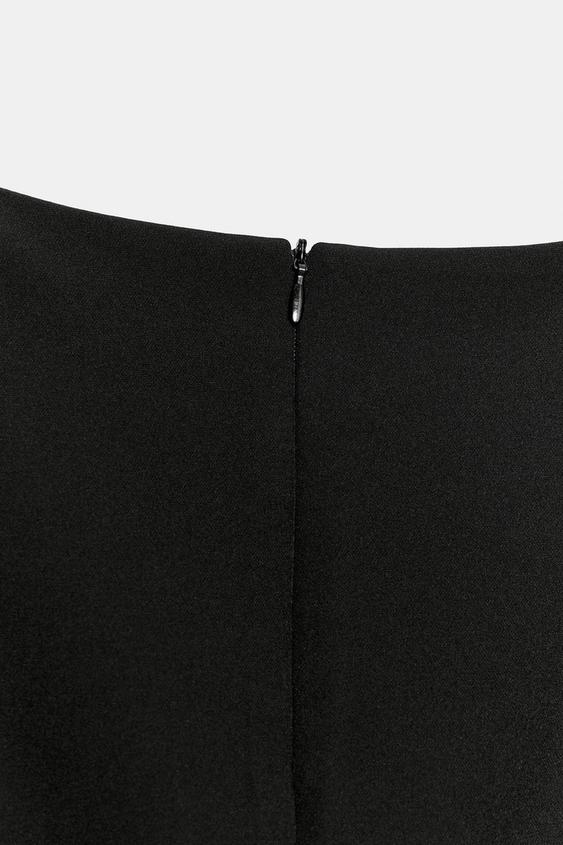 ROBE COURTE À VOLANTS - Noir de Zara - Image 7